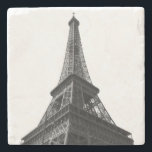 Svartvit Eiffel Torn Paris European Travel Stenunderlägg<br><div class="desc">Paris City Ställen & Sightseeings - Eiffel Torn Digital Photography Artwork</div>