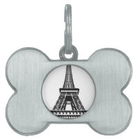 Svartvit Eiffel Torn Paris Frankrike Art Artwork