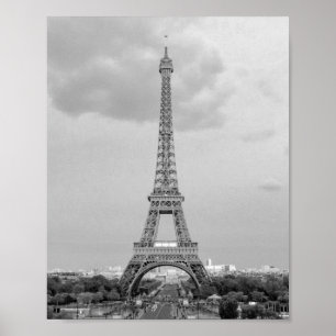 Svartvit Eiffel Torn Sketch Poster