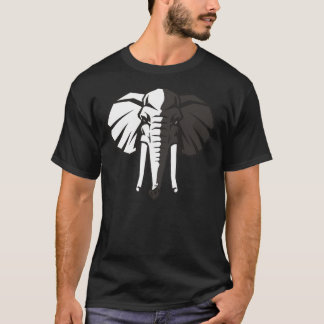 Svartvit elefant t-shirt