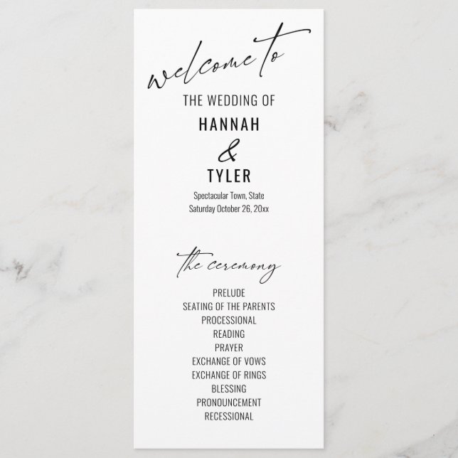 Svartvit elegant av enkel Contemporary Program (Framsida)