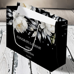 Svartvit elegant boho bröllop