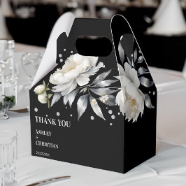 Svartvit elegant boho bröllop presentaskar