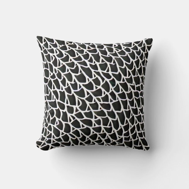 Svartvit Elegant Cushion Kudde (Framsida)