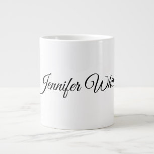 Svartvit Elegant för kalligrafi Jumbo Mugg