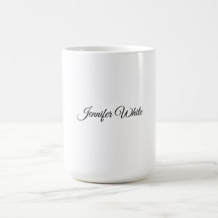 Svartvit Elegant för kalligrafi Kaffemugg