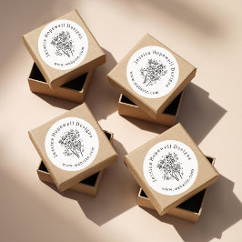 Svartvit Elegant - företag Runt Klistermärke