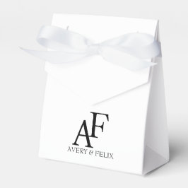 Svartvit Elegant i bröllop Monogram Gäst Presentaskar