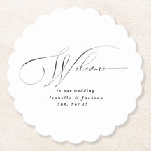 Svartvit Elegant Kalligrafi Modern bröllop