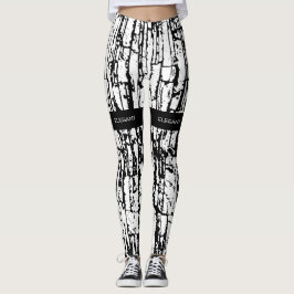 Svartvit elegant leggings