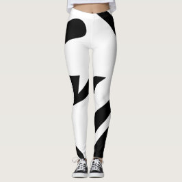 Svartvit Elegant Leggings