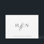 Svartvit Elegant Monogram Bröllop Tack Kort<br><div class="desc">Tack för ditt kort,  elegant bröllop monogram.. Det här bröllop-monogramkortet har elegant-skriptampersand och klassisk typografi. Anpassa genom att lägga till ditt eget monogram och annan information. Detta minimalistiska monogram bröllop-tack kommer också att bli perfekt som ett pars kontorsställe.</div>