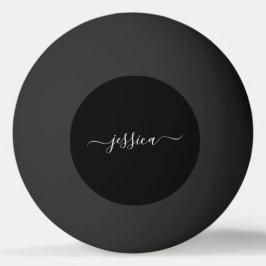 Svartvit elegant, skript namn pingisboll