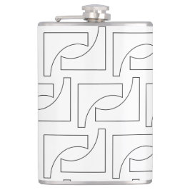 Svartvit Elegant Trendig Geometric Mönster Fickplunta