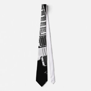 Svartvit elektrisk gitarrmusikTie Slips