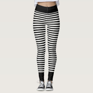 Svartvit eller Anpassningsbar Färg stripe Leggings