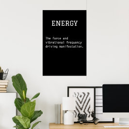 Svartvit energi Poster - Modern inspiration