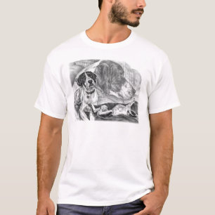Svartvit engelsk pekare Hundar T Shirt