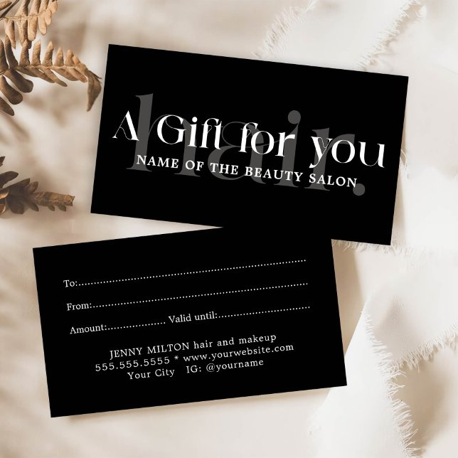 Svartvit, enkel Elegant Visitkort (Skapare uppladdad)