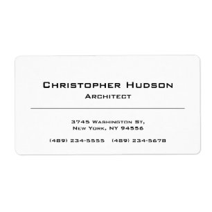 Svartvit enkel, enkel, modern, minimal fraktsedel