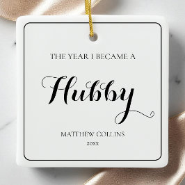 Svartvit enkel första jul Make Julgransprydnad Keramik