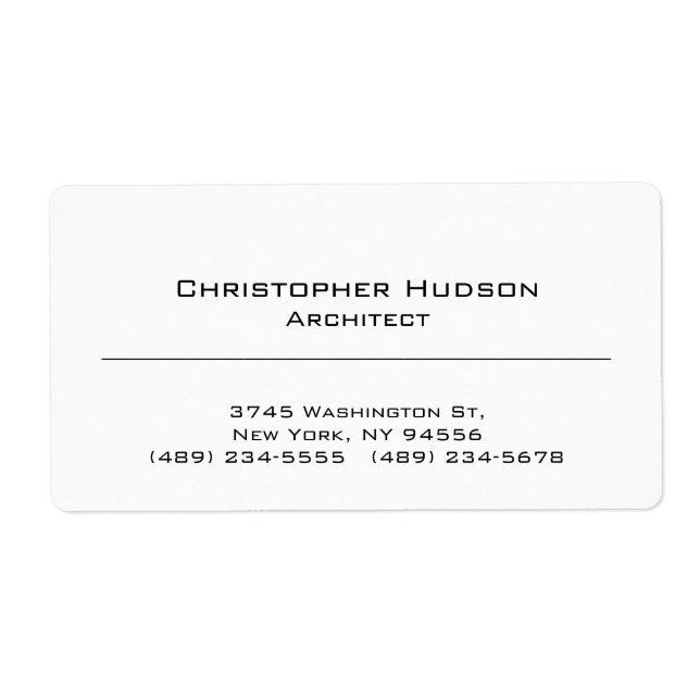 Svartvit, enkel, platt fraktsedel (Framsidan)