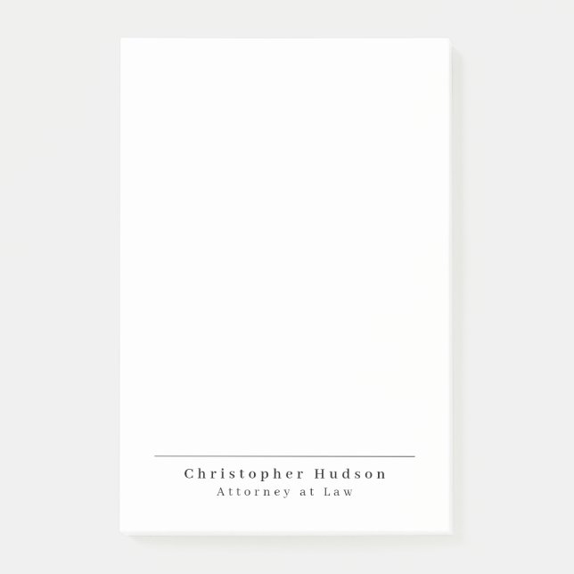 Svartvit enkel, vanlig, minimalistisk post-it block (Framsida)