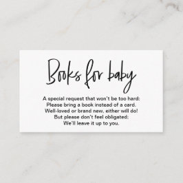Svartvit, enkelt Bokar för baby-begäran Tilläggskort