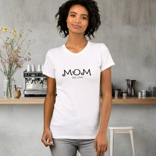 Svartvit Etablerad Mamma T Shirt