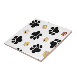 Svartvit färg och solvit färg från hund hund kakelplatta