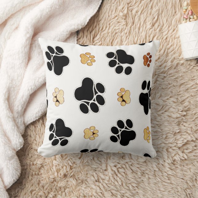 Svartvit färg och solvit färg från hund hund kudde (Filt)