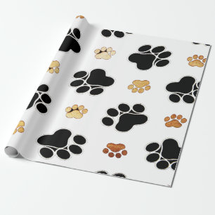 Svartvit färg och solvit färg från hund hund presentpapper