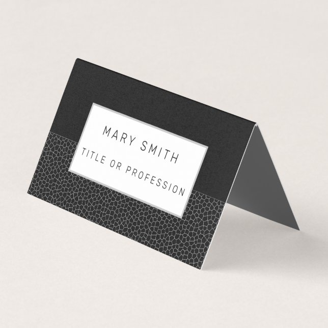 Svartvit, färgat glas visitkort (Framsida)