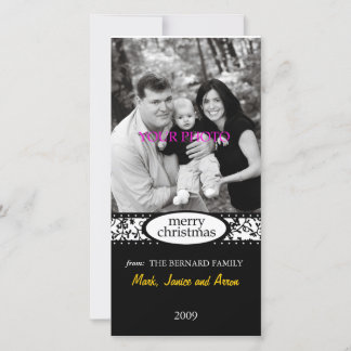 svartvit färgband av god jul julkort