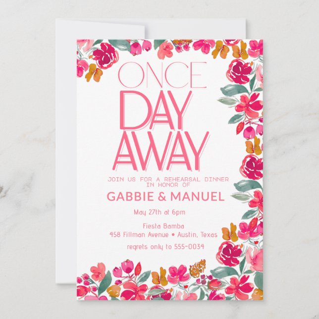 Svartvit, färglös Blommigt,  Inbjudningar (Framsida)