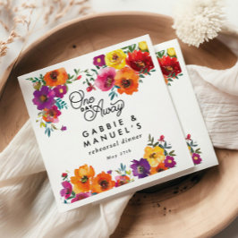 Svartvit, färglös Blommigt,  Pappersservett