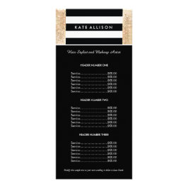 Svartvit (FAUX) Guld Sequin Pris Reklamkort