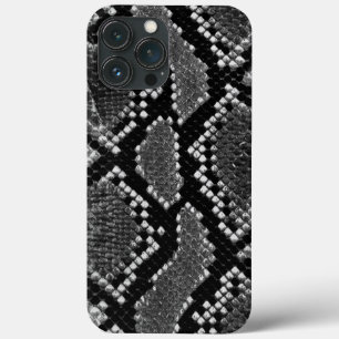 Svartvit Faux-snake Skin