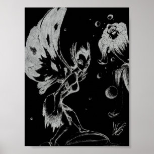 Svartvit fe poster