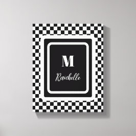 Svartvit fetstil canvastryck