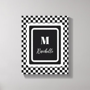 Svartvit fetstil canvastryck