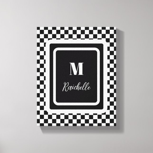 Svartvit fetstil canvastryck (Framsida)