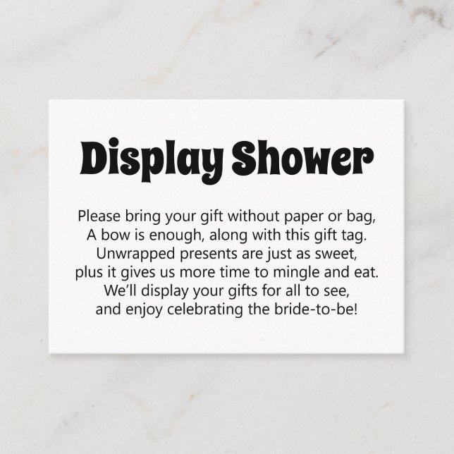 Svartvit fetstil Ingen figursatt Visning Möhippa Tilläggskort (Framsida)