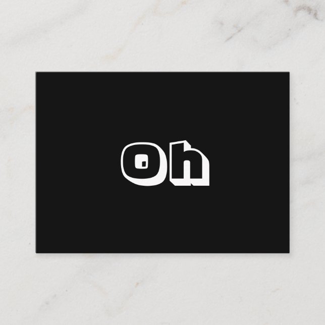 Svartvit, fetstilt, modernt kort (Framsida)