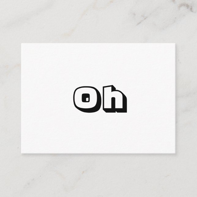 Svartvit, fetstilt, modernt kort (Framsida)