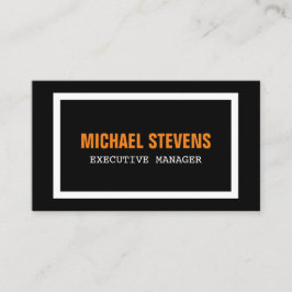 Svartvit, fetstilt Orange, Snyggt, Professionell Visitkort