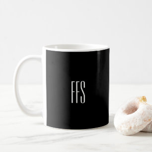 Svartvit FFS-citat Mugg