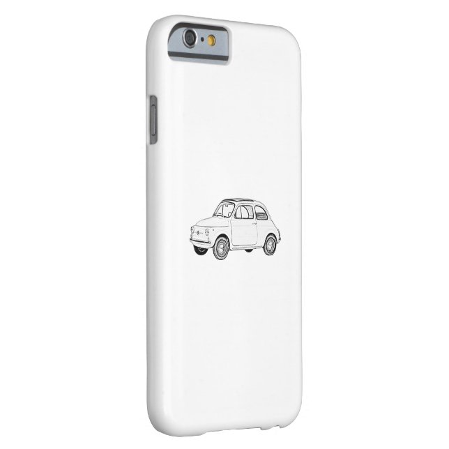 Svartvit Fiat 500 Topolino tolkning Case-Mate iPhone Skal (Baksidan/Höger)
