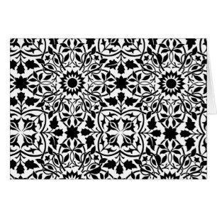 Svartvit filigree hälsningskort