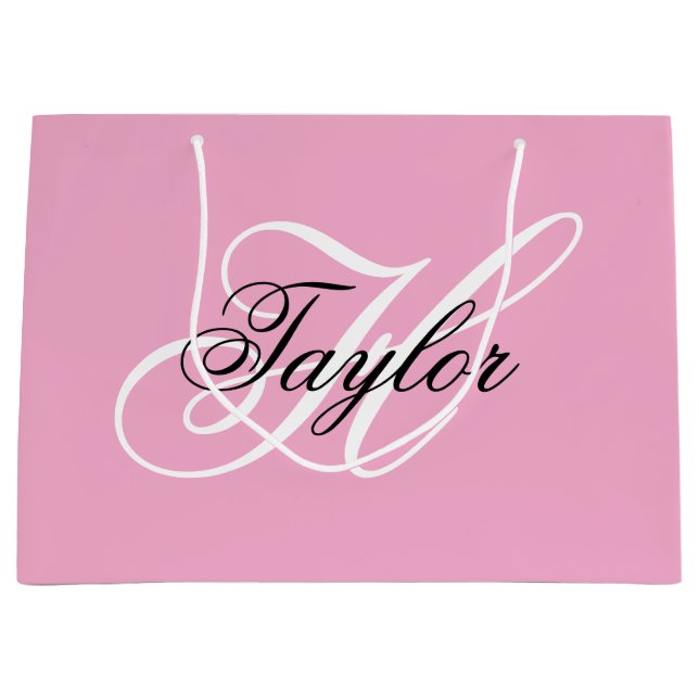 Svartvit Finare Monogram-Rosa (Framsidan)